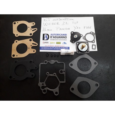 KIT CARBURATORE WEBER 32 TLF FIAT UNO PANDA Y10 MOTORI FIRE
