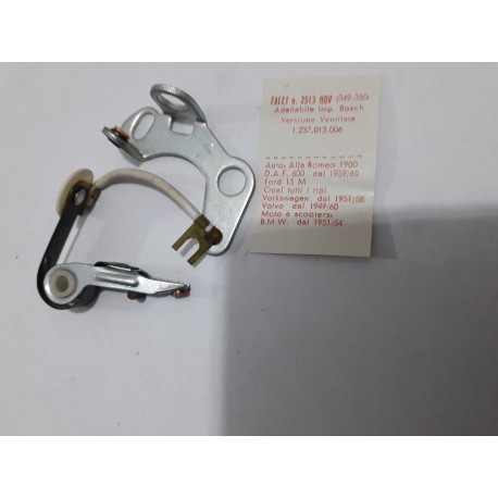 CONTATTI PUNTINE ALFAROMEO 1900 FORD TAUNUS 15M BMW VW MAGGIOLINO - FACET 2513HDV - BOSCH 1237013006 - FACET 12513HDV