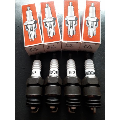 SET 4 CANDELE ORIGINALI MOTORCRAFT FORD CAPRI - MOTORCRAFT BF22 FORD 5099736
