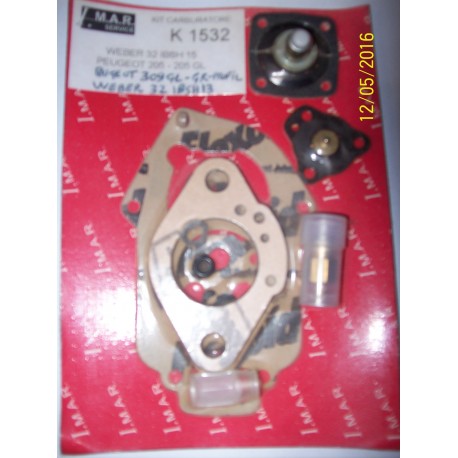 KIT CARBURATORE WEBER 32 IBSH 15/13 PEUGEOT 205 - 309