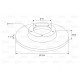 COPPIA DISCHI FRENO POSTERIORI CITROEN BX / 95582061 - 95582062 - 95661849