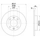 COPPIA DISCHI FRENO POSTERIORI PEUGEOT 405 I  II / 4246A1 - 4246A2 - 4246G9