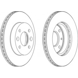 COPPIA DISCHI FRENO RENAULT ESPACE I  RENAULT FUEGO - 18 / 7700754287-7701466782