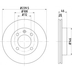 COPPIA DISCHI FRENO ANTERIORI FORD FIESTA I II 1.6 XR2 / 1604636-1619208-1637968-5022655-5022656