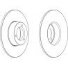 COPPIA DISCHI FRENO ANTERIORI CITROEN VISA LNA C15 PEUGEOT 104 / 424683-75485825-75485825Y-