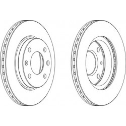 COPPIA DISCHI FRENO ANTERIORI CITROEN VISA GTi PEUGEOT 205 rallye GTi / 91517694-4246.90-4246.A6-