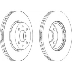 COPPIA DISCHI FRENO ALFAROMEO 164 FIAT CROMA LANCIA THEMA / 46445005-60801751-71739639-60807625-60812685-60805172