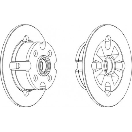 COPPIA DISCHI FRENO POSTERIORI ALFAROMEO ALFASUD / 795035-795036-60550518-60703238
