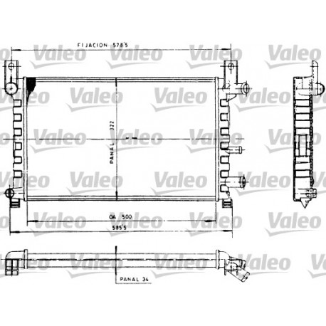 RADIATORE RAFFREDDAMENTO FORD ESCORT 91 1.3 -FIESTA III IV-VALEO TA821-730483-1004038-1004039-1107118-1654321-1671693-6176237