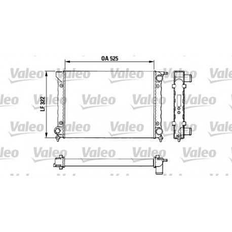 RADIATORE RAFFREDDAMENTO SEAT VW - VALEO TA343 -1L0121253B-1L0121253P-1L0121253R-W01L01253B-321121253AL