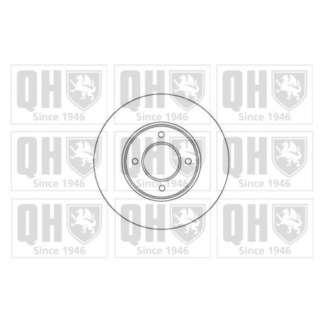 COPPIA DISCHI FRENO ANTERIORI FORD ESCORT I°S 1100 1300 - QH BDC1018 -1419749-1450669-5022657-68AB1125AA