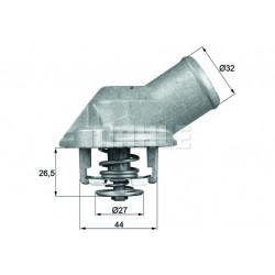 TERMOSTATO REFRIGERANTE ALFAROMEO 75 90 ALFETTA GIULIETTA SPIDER GTV - BEHR C369.83 - 60516212