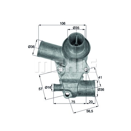 TERMOSTATO FIAT RITMO REGATA 1.7 DIESEL PRISMA 1.9 D TD SEAT IBIZA I° RONDA - BEHR C395.80 - 4428394