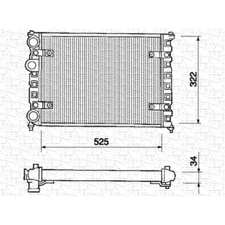 RADIATORE RAFFREDDAMENTO SEAT CORDOBA IBIZA II CADDY POLO - NRF 545651 - VALEO 730947 - VALEO TA825 - 6K0121253