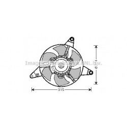 ELETTROVENTOLA FIAT PANDA 141 Y10 - MAGNETI MARELLI MTE906AX - 46542853 - 46542852 - 7556709 - 7602715