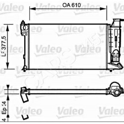 RADIATORE RAFFREDDAMENTO CITROEN ZX PEUGEOT 306 ORIGINALE VALEO TH110 - VALEO 730985 - 1301GZ - 1301K6 - 1301L2