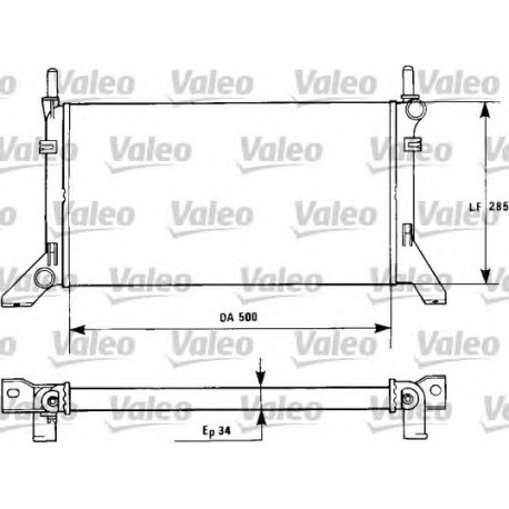 RADIATORE RAFFREDDAMENTO FORD ESCORT 86 1.1 ORIGINALE VALEO TH101 - VALEO 730122 - 1647744 - 1647746 - 6165941