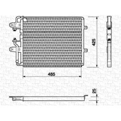 CONDENSATORE CLIMATIZZATORE FIAT CROMA LANCIA THEMA ORIGINALE MARELLI BC108 - 82475739