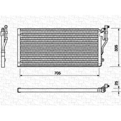 CONDENSATORE CLIMATIZZATORE FIAT CROMA LANCIA THEMA 2500 TD ORIGINALE MARELLI BC109 - 82471989