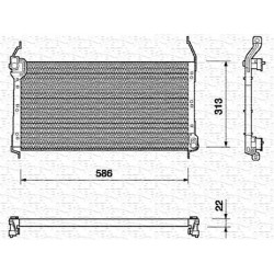 CONDENSATORE CLIMATIZZATORE FIAT BRAVO BRAVA MAREA ORIGINALE MARELLI BC116 - 46428863 - 46472101 - 46527737