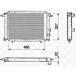 RADIATORE RAFFREDDAMENTO RENAULT 25 ESPACE ORIGINALE MAGNETI MARELLI BM358 - 7700754854 - 7701757854 - 7700757854