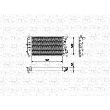 RADIATORE RAFFREDDAMENTO FORD ESCORT V VI VII ORION II III ORIGINALE MAGNETI MARELLI BM493 - 6912232 - 6562897