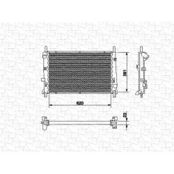 RADIATORE RAFFREDDAMENTO FORD MONDEO 2.0 I 16V ORIGINALE MAGNETI MARELLI BM510 - 6899903 - 1029616 - 1029617 - 1086946 - 6899900