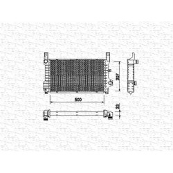 RADIATORE RAFFREDDAMENTO FORD FIESTA III 1.8 XR2i ORIGINALE MAGNETI MARELLI BM511 - 6770850 - 6632235 - 7138825