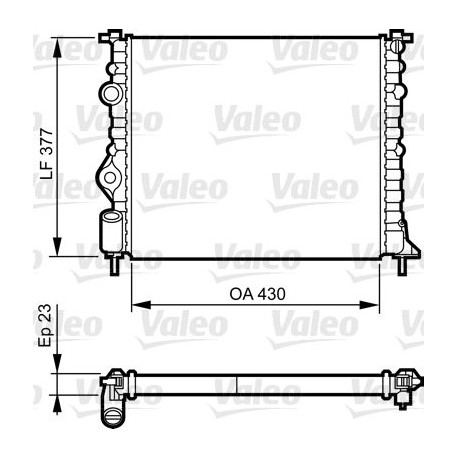 RADIATORE RAFFREDDAMENTO DACIA NISSAN RENAULT ORIGINALE VALEO TH113 - 731378